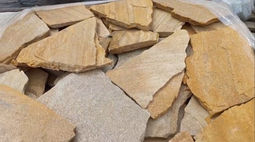 Плитняк златолит жёлтый для цоколя купить в Майкопе