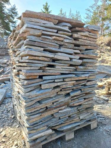 Плитняк златолит серебристый для цоколя, отмостки купить в Майкопе