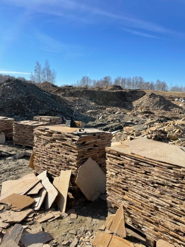 Плитняк златолит жёлтый золотистый для отмостки купить в Майкопе